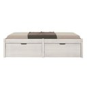 Ver imagem 3 de Cama Solteiro 2 Gavetas Madeira Maciça Beauty Branco/Lavado
