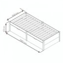Ver imagem 5 de Cama Solteiro 2 Gavetas Madeira Maciça Beauty Branco/Lavado