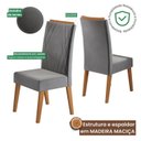 Ver imagem 5 de Conjunto Sala de Jantar 8 Lugares Retangular Tampo de Vidro Zafira Vegas Yescasa