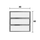Ver imagem 2 de Vitro Basculante Alumínio Brilhante 60 (a) X 40 (l) - Hale