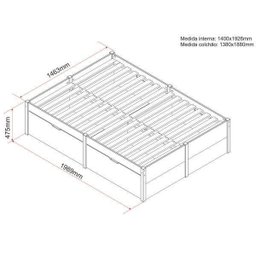 Cama Casal com 4 Gavetas Madeira Maciça Beauty - 3 Cama Casal com 4 Gavetas Madeira Maciça Beauty - 3