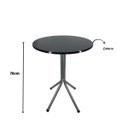 Ver imagem 2 de Mesa Bistrô Baixo Cinza com Tampo Redondo Preto