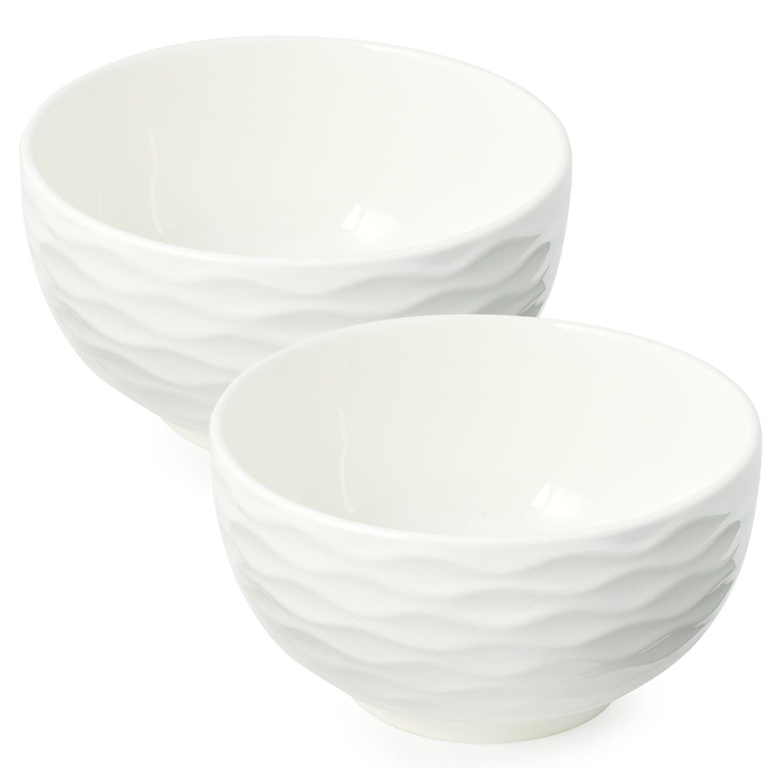 Bowl Tigela de Porcelana Branco 400ml Kit com 2 Peças