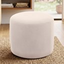 Ver imagem 1 de Puff Redondo 50cm Sala de Estar Living Coliseu W01 Suede Bege - Lyam Decor