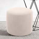 Ver imagem 4 de Puff Redondo 50cm Sala de Estar Living Coliseu W01 Suede Bege - Lyam Decor