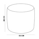 Ver imagem 6 de Puff Redondo 50cm Sala de Estar Living Coliseu W01 Suede Bege - Lyam Decor