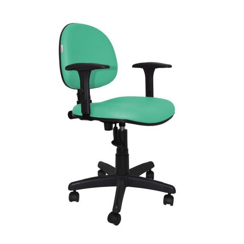 Cadeira Giratoria Zeus Executiva Back System - Couro Sintetico Corano - Turquesa