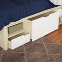 Ver imagem 7 de Cama Solteiro 1 Mesa de Cabeceira, 3 Gavetas e Nichos Madeira Maciça Charme Inter Link