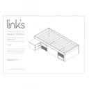 Ver mais imagens de Cama Solteiro 1 Mesa de Cabeceira, 3 Gavetas e Nichos Madeira Maciça Charme Inter Link