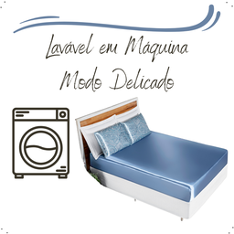 Lençol D Cetim Casal Padrão Confortavel Lencol com Elastico Acetinado Anti Frizz - 4