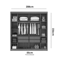 Ver imagem 5 de Guarda Roupa Versatto 4 Gavetas com Espelho - Cumaru