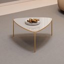 Ver imagem 2 de Mesa de Centro Lina Bali Triangular MDF Metal 76.5cm Dourado DJ Móveis