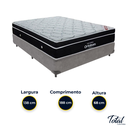Ver imagem 3 de Cama Box Casal Cinza e Colchão Elegant Superpocket Molas Ensacadas Ortobom