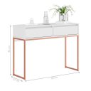 Ver imagem 4 de Aparador Buffet Master 2 Gavetas para Sala 90 Cm - Branco Cobre