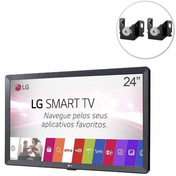Smart TV LED Lg 24Pol Hd 24Tl520S Wi-Fi Integrado Usb Hdmi Webos 3.5 Screen Share Bivolt - 2