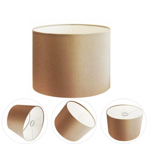 Cúpula Abajur e Luminária Cilíndrica Vivare Cp-7013 Ø30x30cm - Bocal Nacional Palha