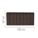 Ver imagem 2 de Painel Estofado Kiara Solteiro Fixação na Parede MDF-MDP Couro Sintético Marrom Gat Magazine