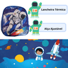 Kit Mochila Escolar Infantil Astronauta Espaço Mais Lancheira e Estojo Reforçada com Alça - 5