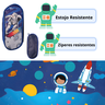 Kit Mochila Escolar Infantil Astronauta Espaço Mais Lancheira e Estojo Reforçada com Alça - 4
