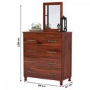 Ver imagem 3 de Cômoda Lisboa 4 Gavetas Mogano - Lanes