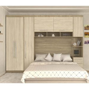 Guarda Roupa Dormitório Modulado Master Casal 1,58 m Queen - Avelã Rústico e Ártico Rústico - Lucian