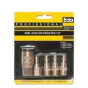 Ver imagem 2 de Jogo Engate Rapido 1/4 5 Peças Para Equipamentos Pneumaticos