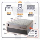 Ver imagem 3 de Cama Box Molas Ensacadas Roma Casal 138x188 Cinza King House