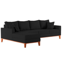 Ver imagem 4 de Sofá 4 Lugares Beny com Chaise Esquerdo Linho Preto