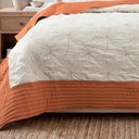 Ver imagem 3 de Kit Cobre Leito Egeu Queen Percal 300 Fios Colcha Matelassê Alto Relevo 3 Peças Terracota