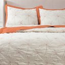 Ver imagem 2 de Kit Cobre Leito Egeu Queen Percal 300 Fios Colcha Matelassê Alto Relevo 3 Peças Terracota