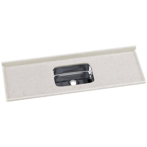 Pia sintética granitada 160X55cm Standard com cuba inox travertino