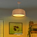 Ver imagem 5 de Lustre Pendente Madeira Redondo 70x20cm - Freijó