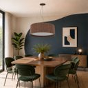 Ver imagem 6 de Lustre Pendente Madeira Redondo 60cm - 5 Luzes E27 - Imbuia
