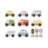 Carrinhos e Placas de Trânsito, da Tooky Toy - Brinquedo de Madeira, Conjunto, Cidade - Cód. Tk881 - 3