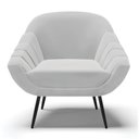 Ver imagem 4 de Kit 01 Namoradeira 02 Lugares e 02 Poltronas Giovana Suede Cinza Pés Palito De Ferro - D’Rossi