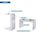 Ver imagem 6 de Mesa Lateral de Apoio Encaixa Sofá Book Líder Design 