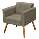 Ver imagem 3 de Conjunto Sofá Retrô 2 Lugares e 2 Poltronas Elisa Suede Marrom Rato - D'Rossi