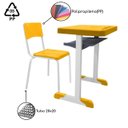 Ver imagem 3 de Kit Escolar Individual – (Mesa e Cadeira) – JUVENIL 06 a 09 Anos – REALPLAST - COR AMARELO - 41083