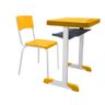Kit Escolar Individual – (Mesa e Cadeira) – JUVENIL 06 a 09 Anos – REALPLAST - COR AMARELO - 41083 - 2