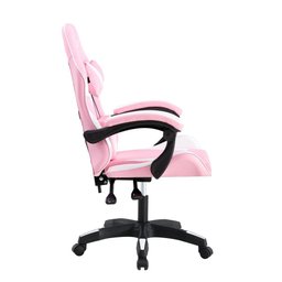 Cadeira Giratória Gamer Kl1 - Branco e Rosa - 3