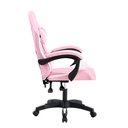 Ver imagem 4 de Cadeira Giratória Gamer Kl1 - Branco e Rosa