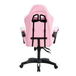 Cadeira Giratória Gamer Kl1 - Branco e Rosa - 4