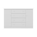 Ver imagem 3 de Cômoda Infantil 125cm 2 Portas e 4 Gavetas Encanto Multimóveis Mp4450 Branco Branco