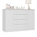 Ver imagem 2 de Cômoda Infantil 125cm 2 Portas e 4 Gavetas Encanto Multimóveis Mp4450 Branco Branco