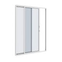 Ver imagem 1 de Porta Alumínio Branco De Correr 2 Folhas Com Vidro Temperado:1500(L) X 2100(A) X 70/Direito