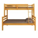 Ver imagem 5 de Cama Beliche Casal Solteiro Madeira Pinus Alta Resistência:Mel