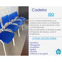 Ver imagem 4 de Kit com 10 Cadeiras Iso para Escola Escritório Comércio Azul Base Branca Ecomhome