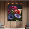 Quadro Decorativo Folhas e Flores Riqueza Botânica com Moldura Prata - 200x120 Cm - 2