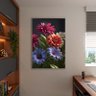 Quadro Decorativo Folhas e Flores Riqueza Botânica com Moldura Prata - 200x120 Cm - 3