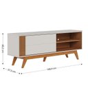 Ver imagem 4 de Rack Bancada Otawa com Mesa de Centro Jeri Off White Freijó e Aparador Riviera Freijó – Colibri